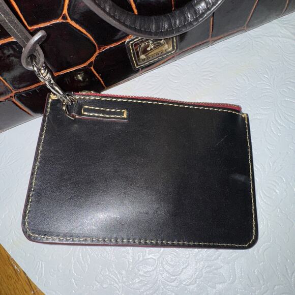 Vintage Dooney & Bourke Leather Square Hand Bag AuthenticConfirmed Medium Size - Picture 10 of 16